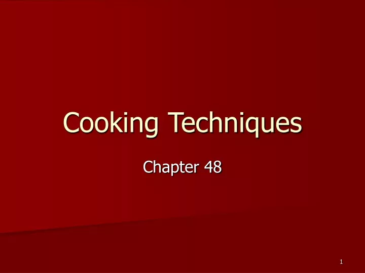 cooking techniques