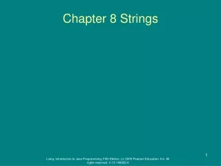 Chapter 8 Strings