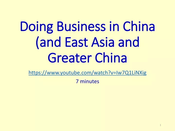doing business in china and east asia and greater china