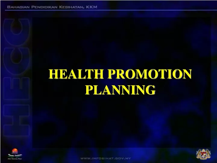 health promotion planning