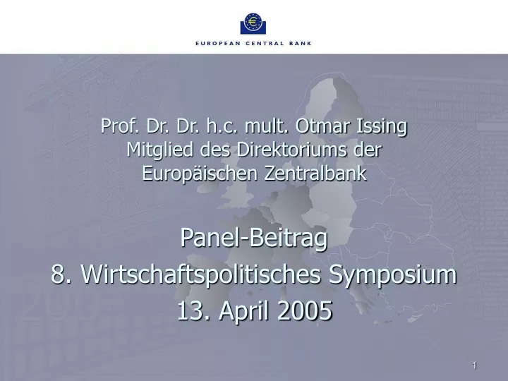 prof dr dr h c mult otmar issing mitglied des direktoriums der europ ischen zentralbank