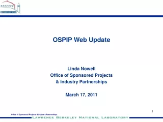 OSPIP Web Update