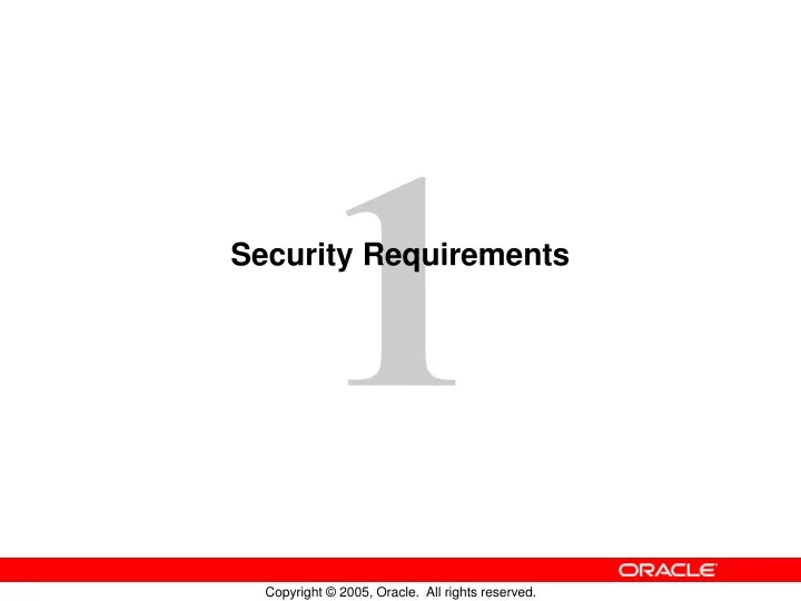 security requirements