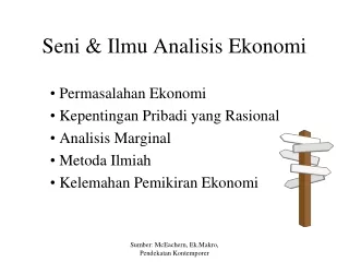 Seni &amp; Ilmu Analisis Ekonomi