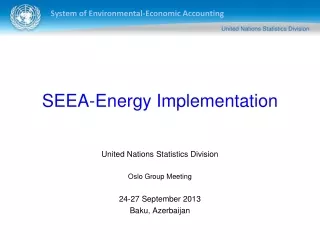SEEA-Energy Implementation