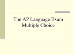 The AP Language Exam Multiple Choice - slide 1