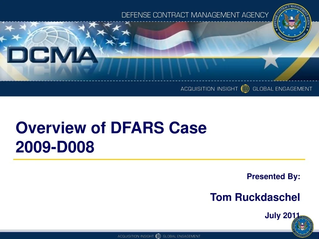 PPT - Overview of DFARS Case 2009-D008 PowerPoint Presentation, free ...