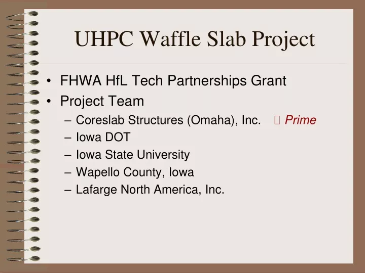 uhpc waffle slab project