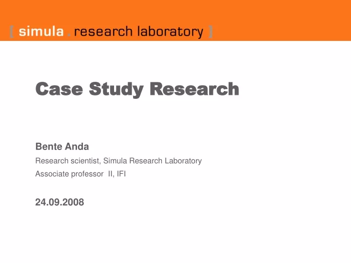 case study research