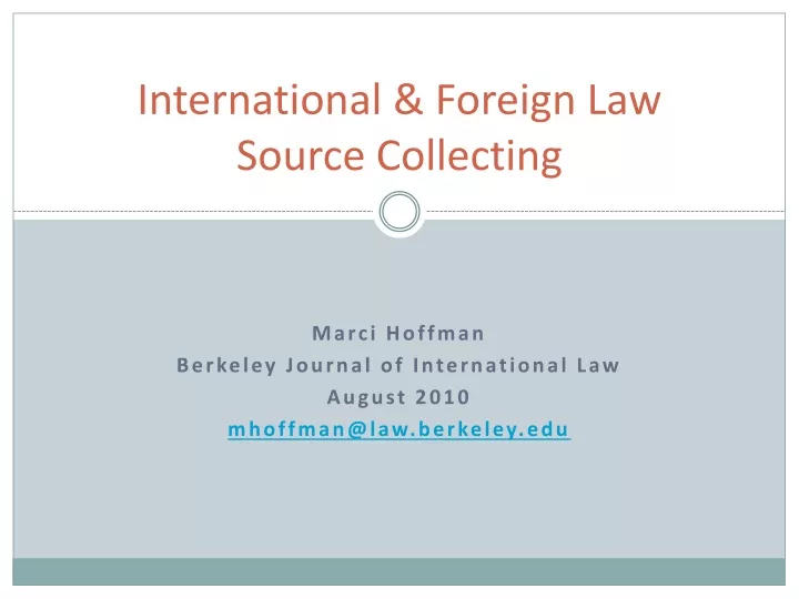 international foreign law source collecting