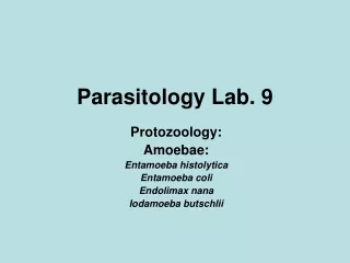 Parasitology Lab. 9