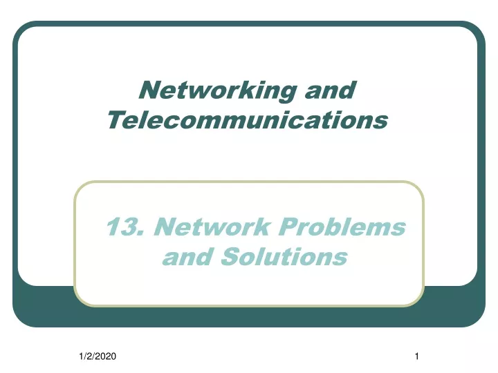 13 network problems and solutions