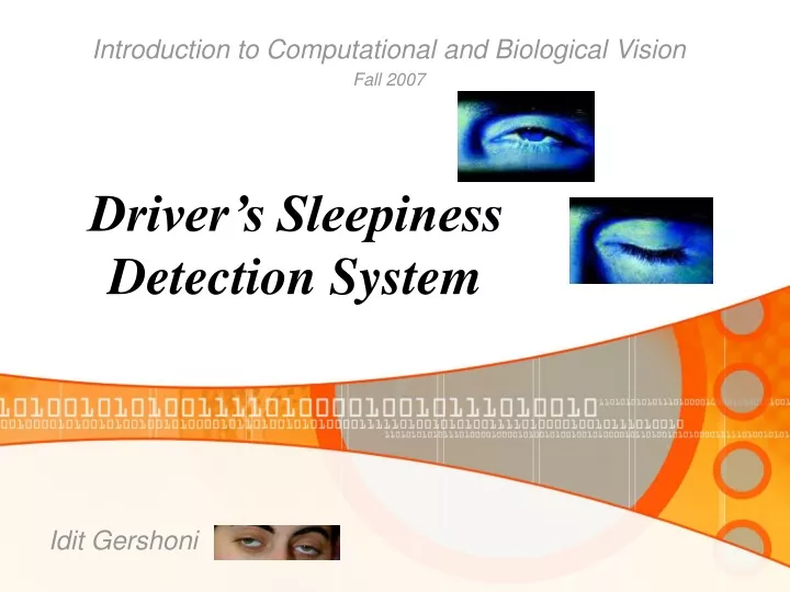 driver s sleepiness detection system