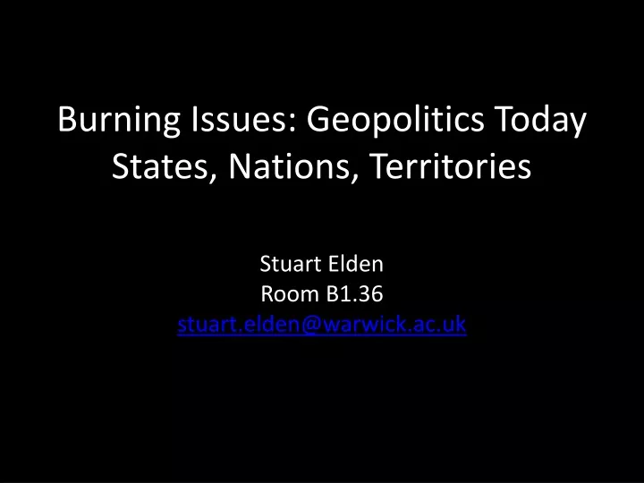 burning issues geopolitics today states nations territories