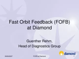 Fast Orbit Feedback (FOFB) at Diamond