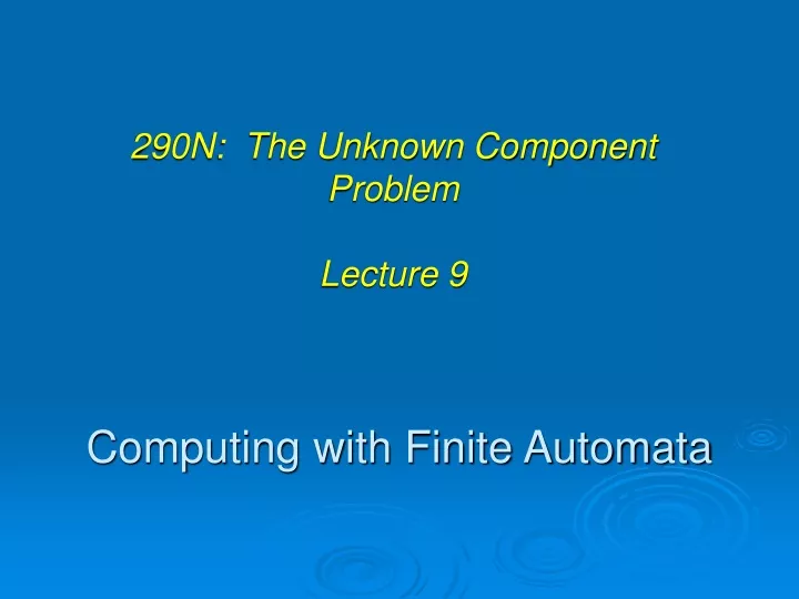 computing with finite automata