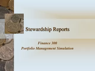 Stewardship Reports