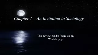 Chapter 1 – An Invitation to Sociology