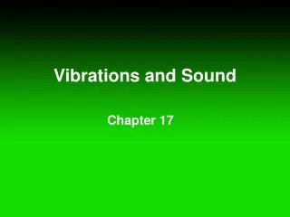 Vibrations and Sound