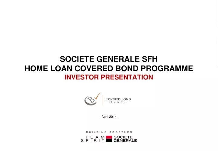 societe generale sfh home loan covered bond programme investor presentation