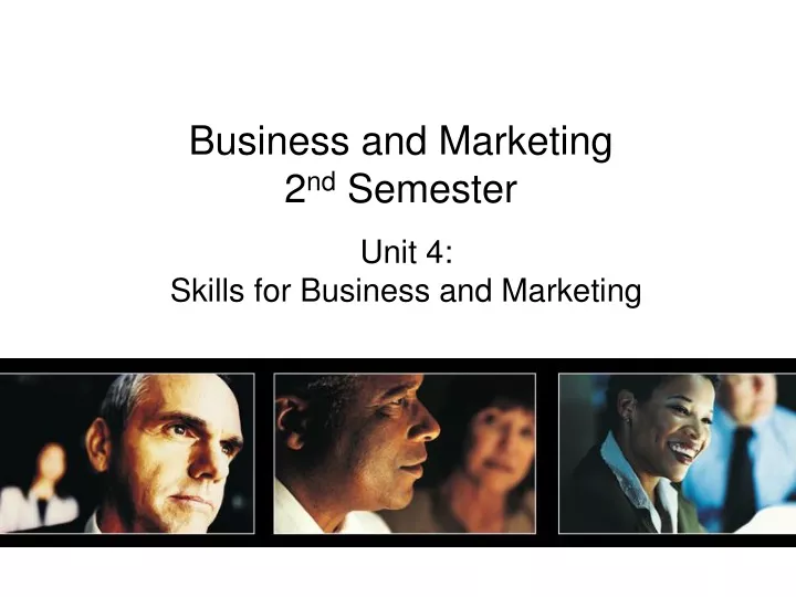 business and marketing 2 nd semester