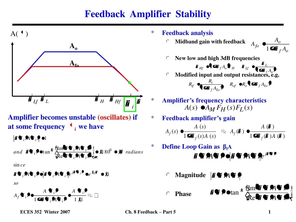 PPT - Feedback Amplifier Stability PowerPoint Presentation, free ...