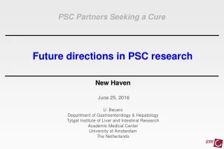 Future directions in PSC research