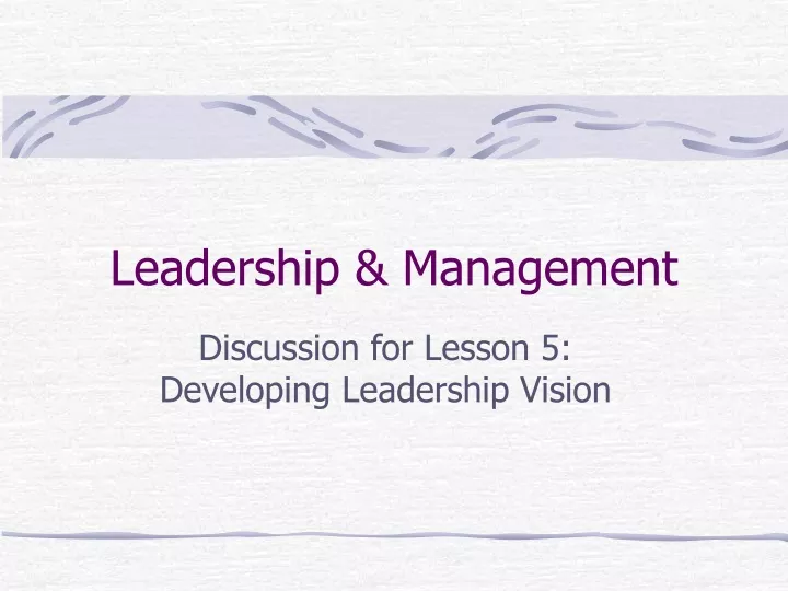 leadership management