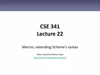 CSE 341 Lecture 22