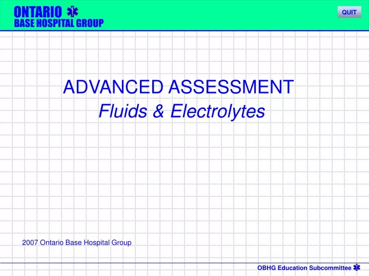 advanced assessment fluids electrolytes