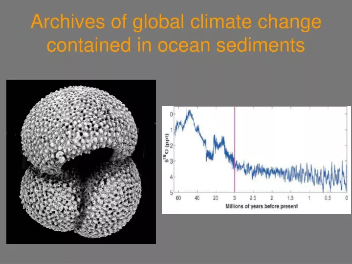 archives of global climate change contained in ocean sediments