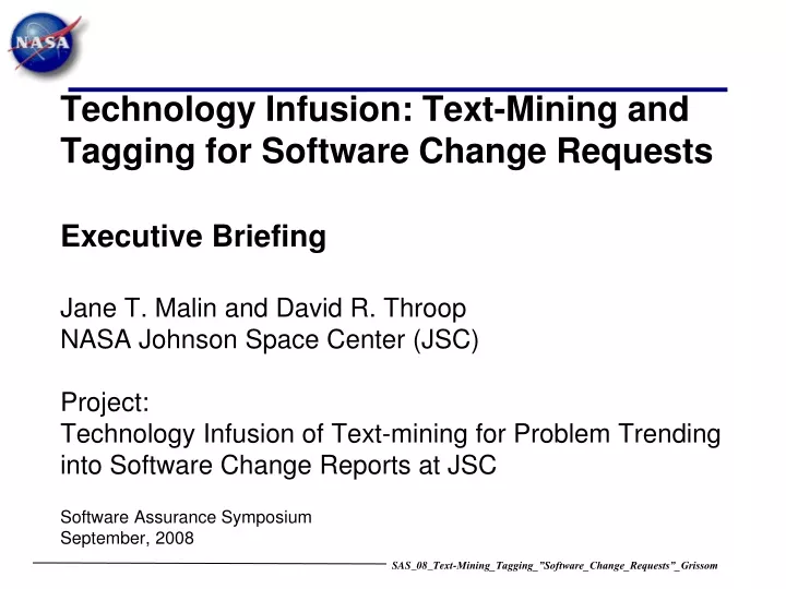 technology infusion text mining and tagging