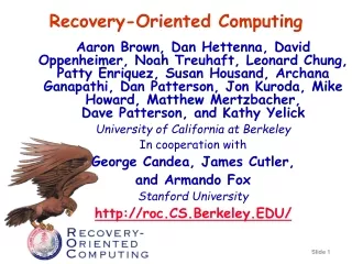 Recovery-Oriented Computing