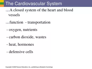 The Cardiovascular System