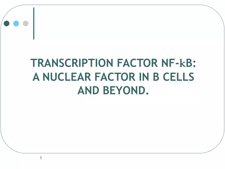 transcription factor nf k b a nuclear factor