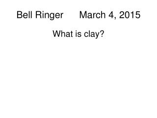 Bell Ringer		March 4, 2015