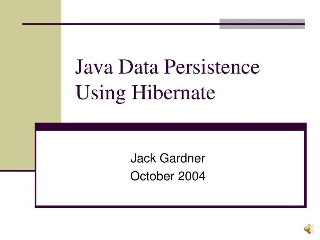 PPT - Java Data Persistence Using Hibernate PowerPoint Presentation ...