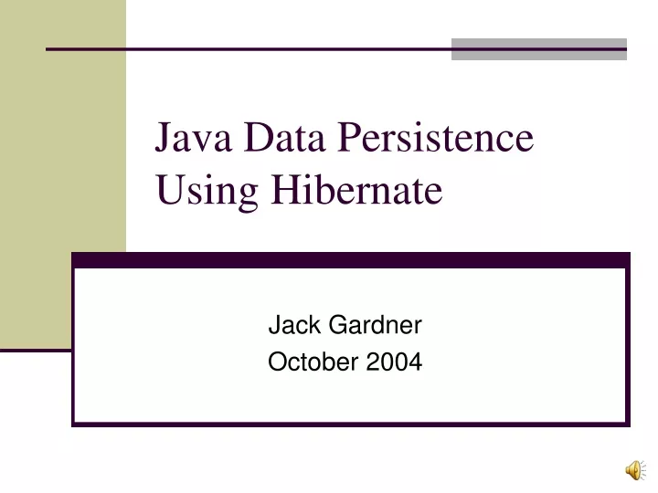 java data persistence using hibernate