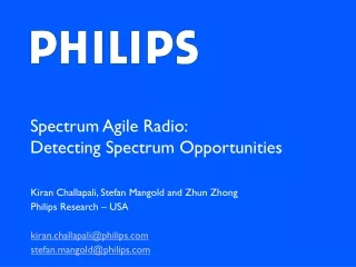Spectrum Agile Radio: Detecting Spectrum Opportunities