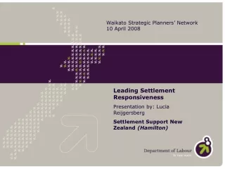 Waikato Strategic Planners’ Network 10 April 2008