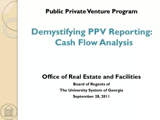 Public Private Venture Program