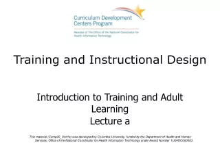 Training and Instructional Design