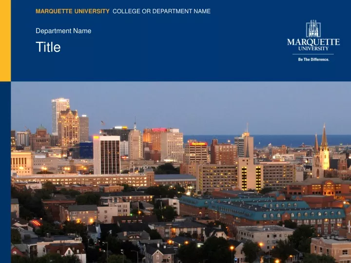 marquette university college or department name