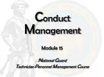C onduct  M anagement - slide 1