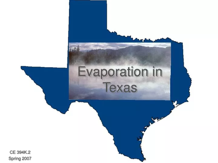 evaporation in texas