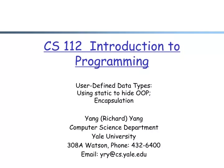 cs 112 introduction to programming