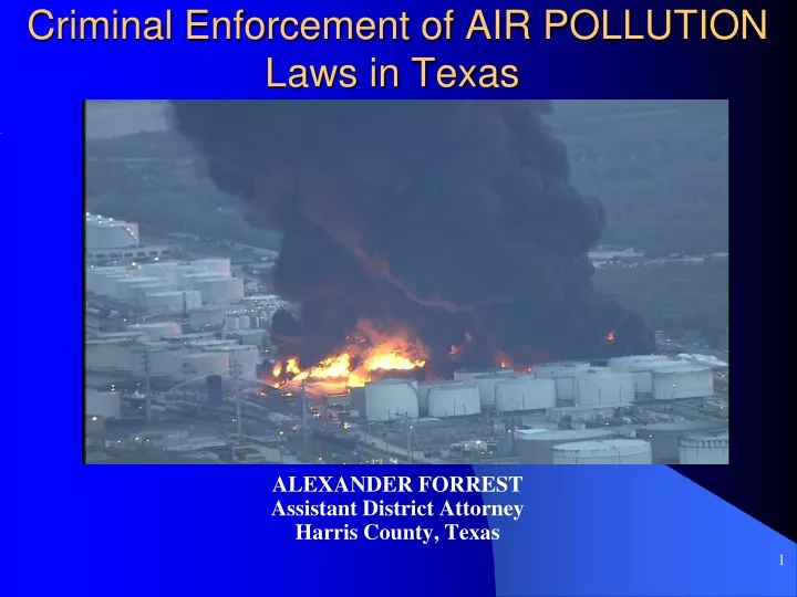 criminal enforcement of air pollution laws in texas