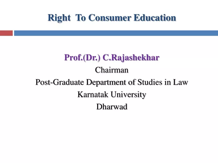 right to consumer education