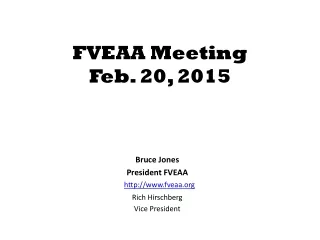 FVEAA Meeting  Feb. 20, 2015