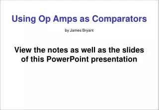 Using Op Amps as Comparators
